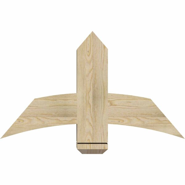 Ekena Millwork Bellingham Rough Sawn Timber Gable Bracket, Douglas Fir, 36"W x 21"H x 6"D x 6"F, 14/12 Pitch GBW036X21X0606BEL00RDF - main